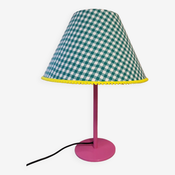 Green Vichy conical lampshade