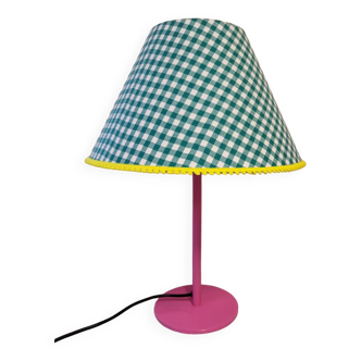 Green Vichy conical lampshade