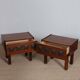 Pair of vintage wooden bedside tables from the 1960s