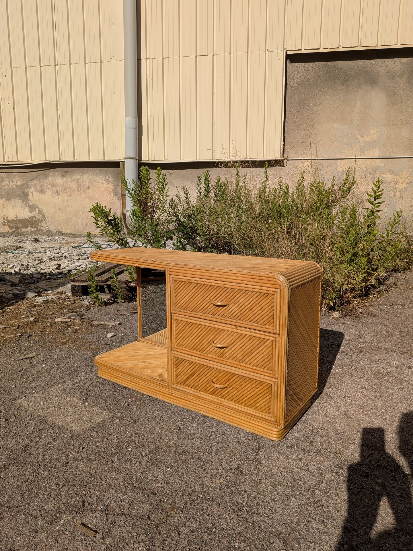 1970s rattan sideboard