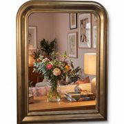 Miroir style Louis Philippe doré,  100×74cm