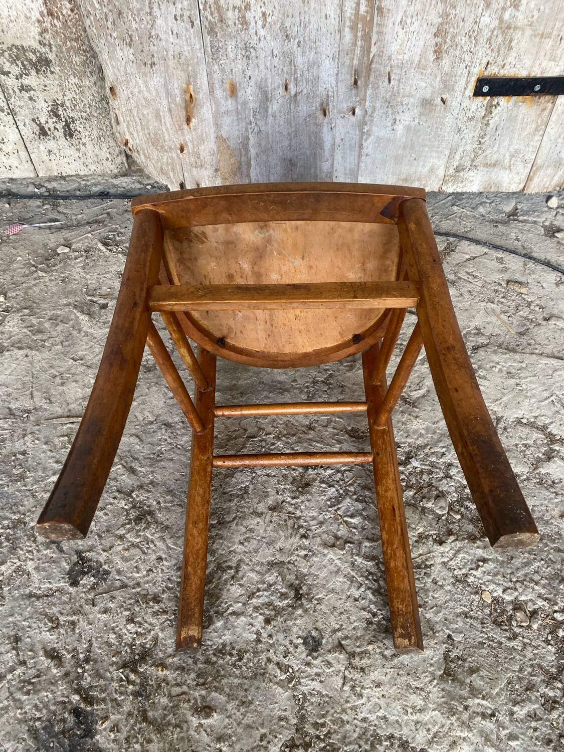 Vintage Luterma Bistro Chair Wood Thermoformed Seat #D801