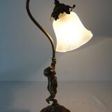 Art Deco brass cherub or angel lamp