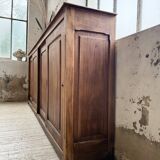 XL oak workshop sideboard with sliding doors from 1900