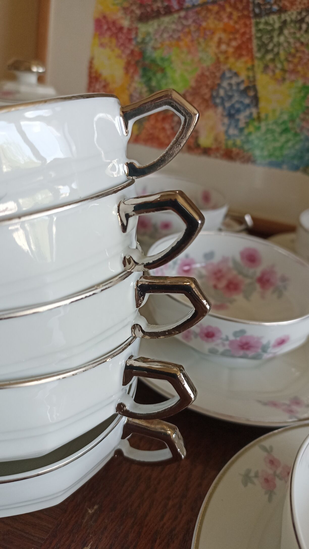 Tea set part by André Giraud - Limoges porcelain