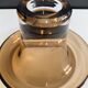 Vintage Gommaire mushroom vase in smoked glass