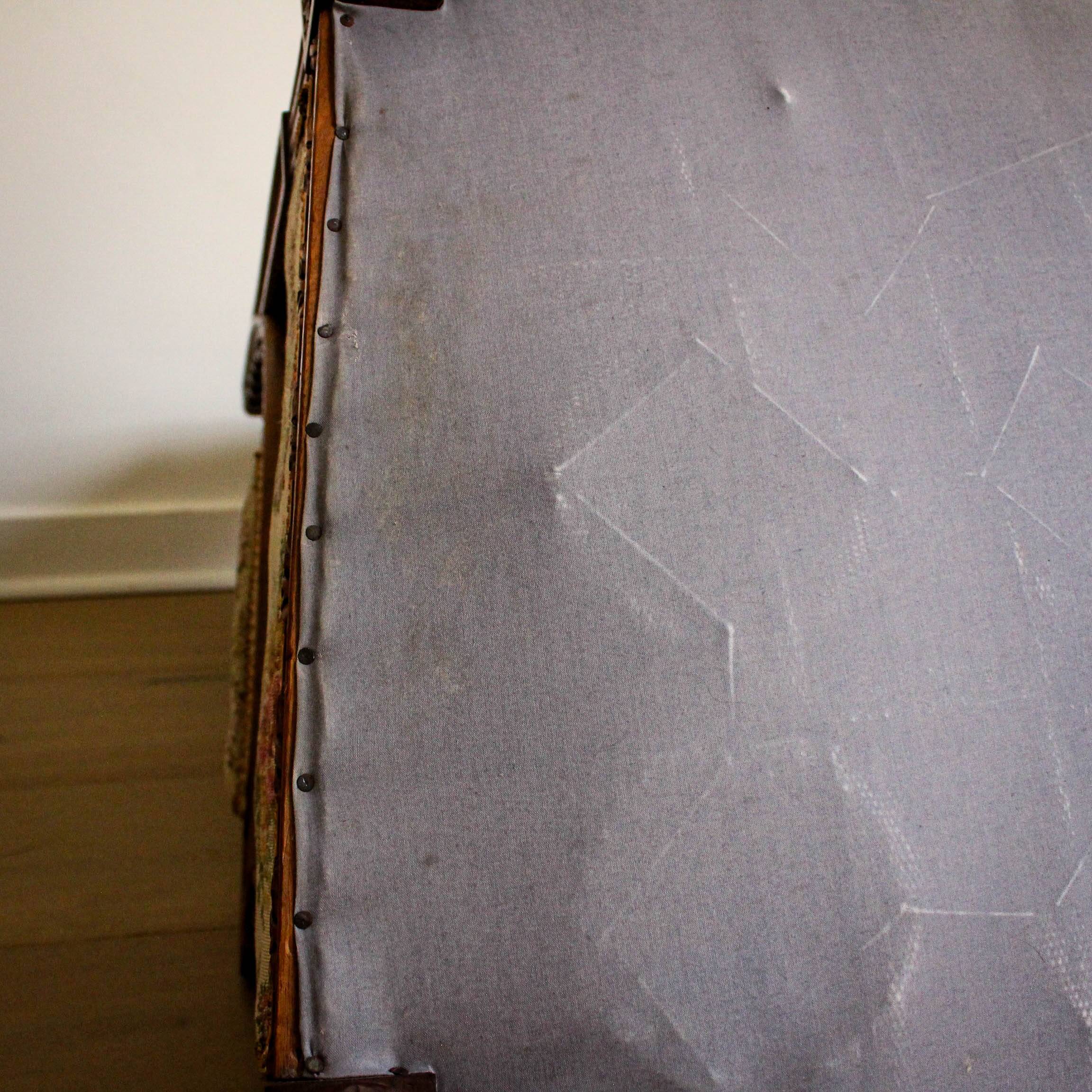 Louis XVI style carved armchair