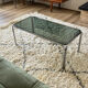 Vintage tubular chrome and smoked glass coffee table – 1970s style