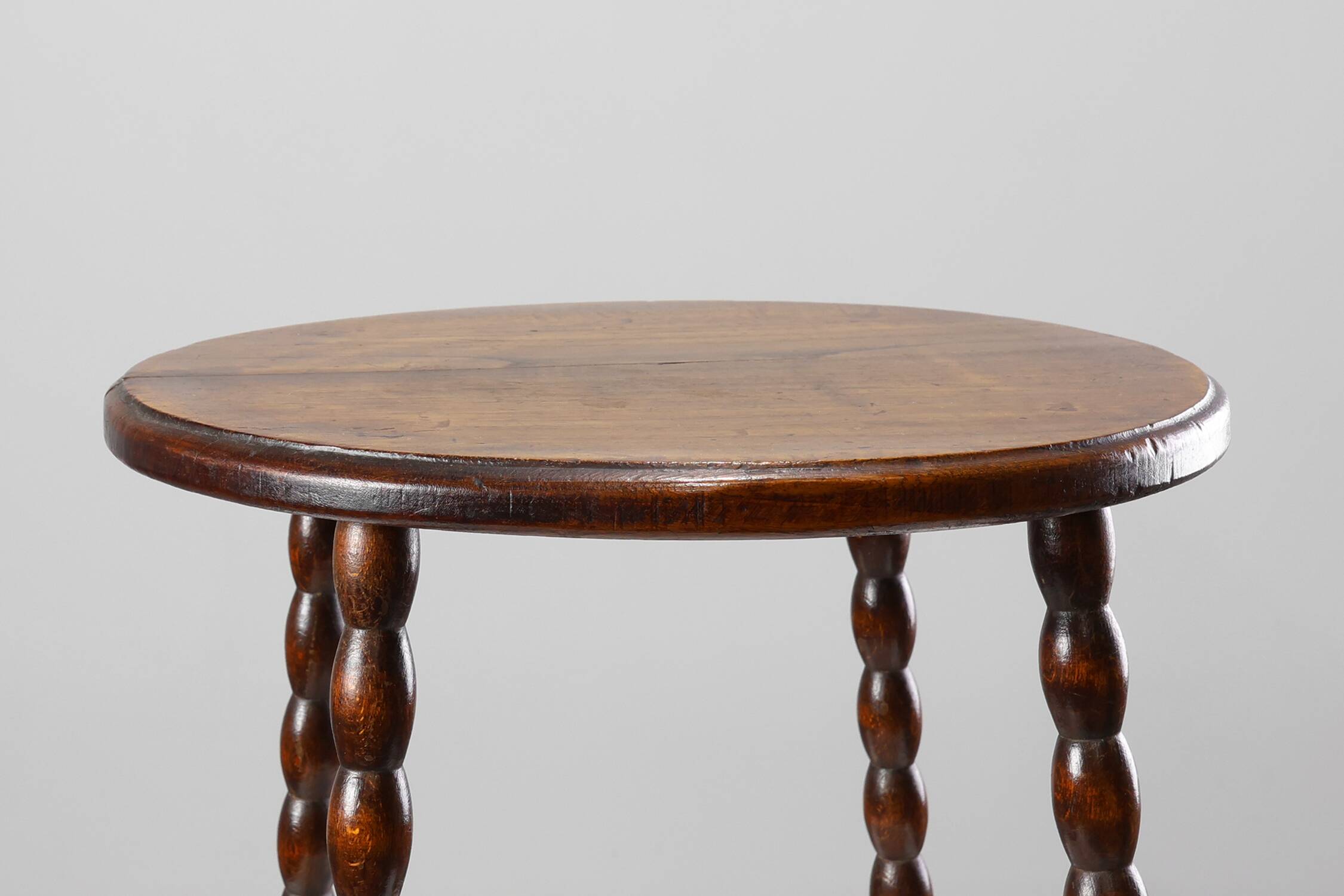 French Provincial Rustic Oak Stool, circa 1900