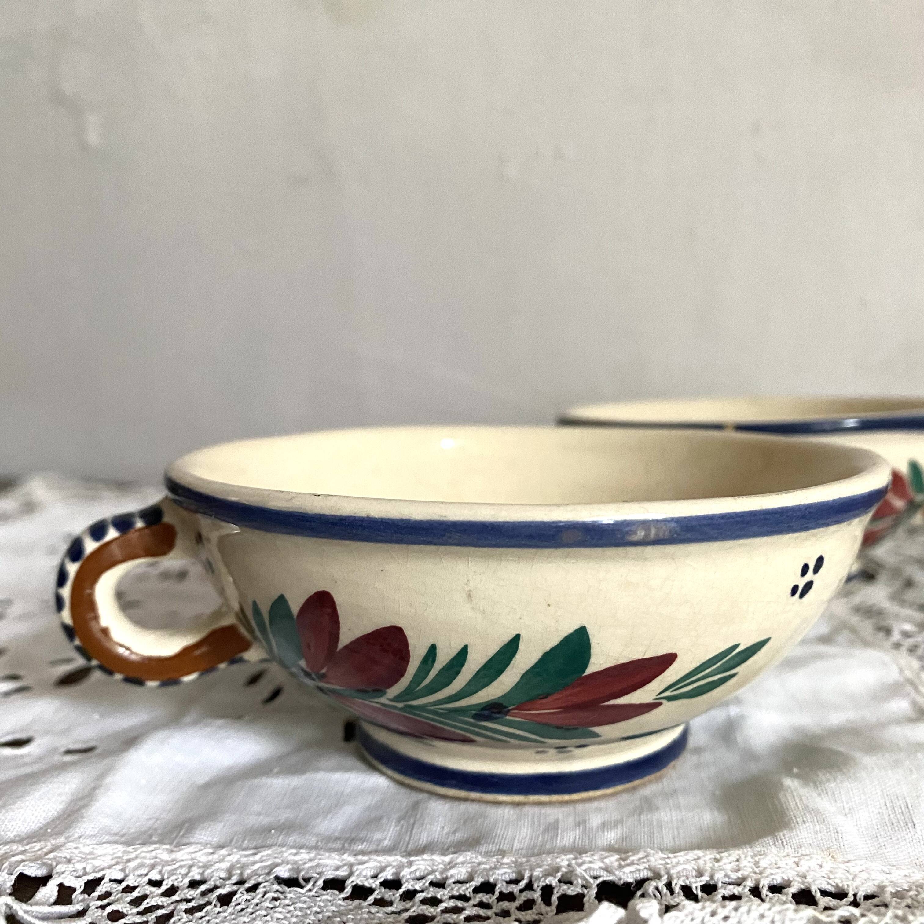 Quimper cider cups or bowls