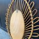 Almond rattan mirror from the 1960s