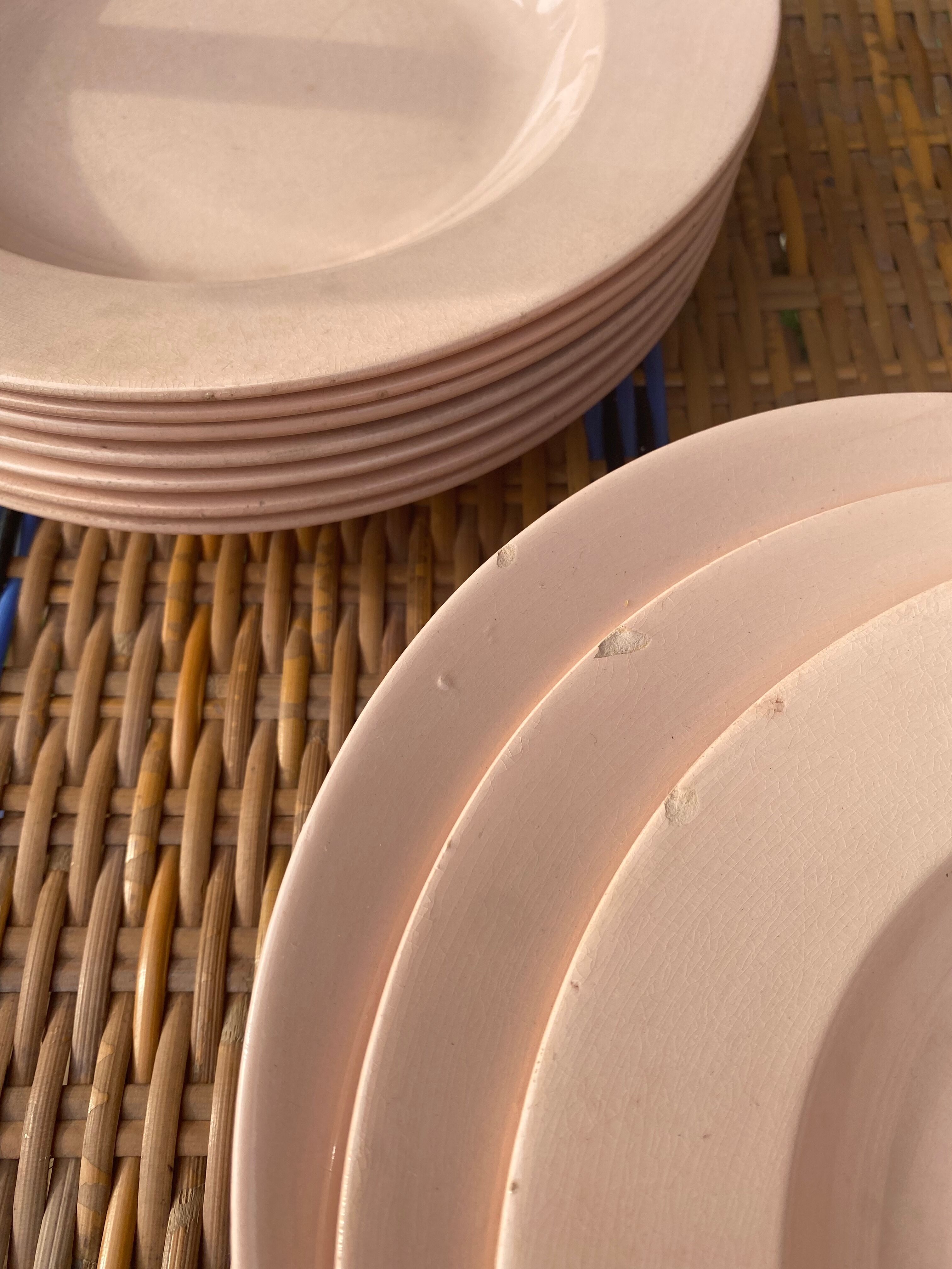 Service de table Digoin Sarreguemines Rose