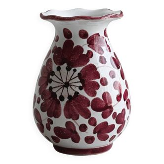 Hand painted vase made in Italy, Grazia Deruta style.