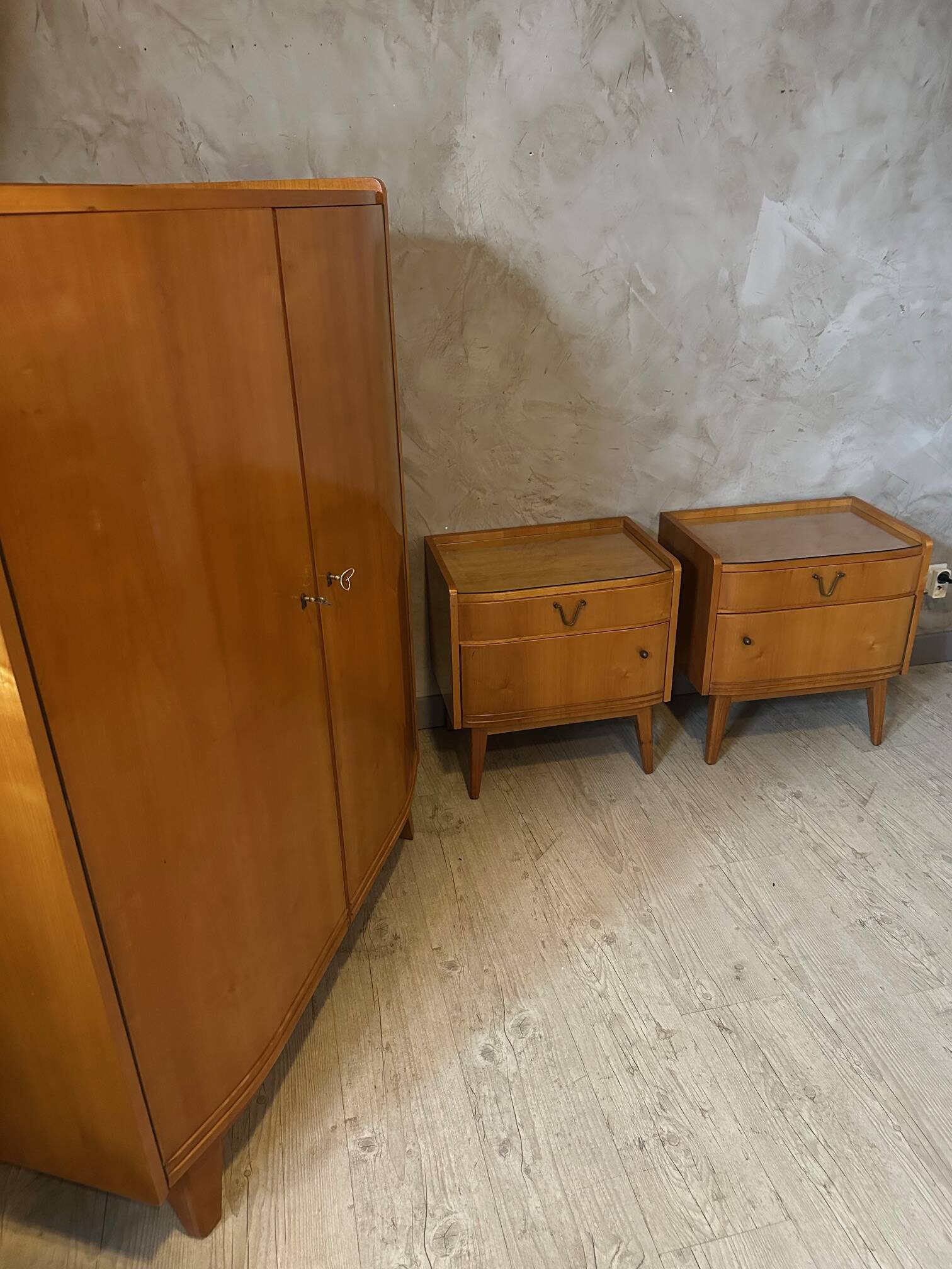 Pair of 1950 bedside tables