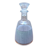 Carafe en verre à décor Vichy
