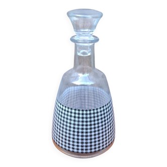 Glass carafe with Vichy decoration