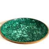 Malachite cut and brass, circa 1970