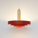Red Scandinavian lamp, Denmark 1960s