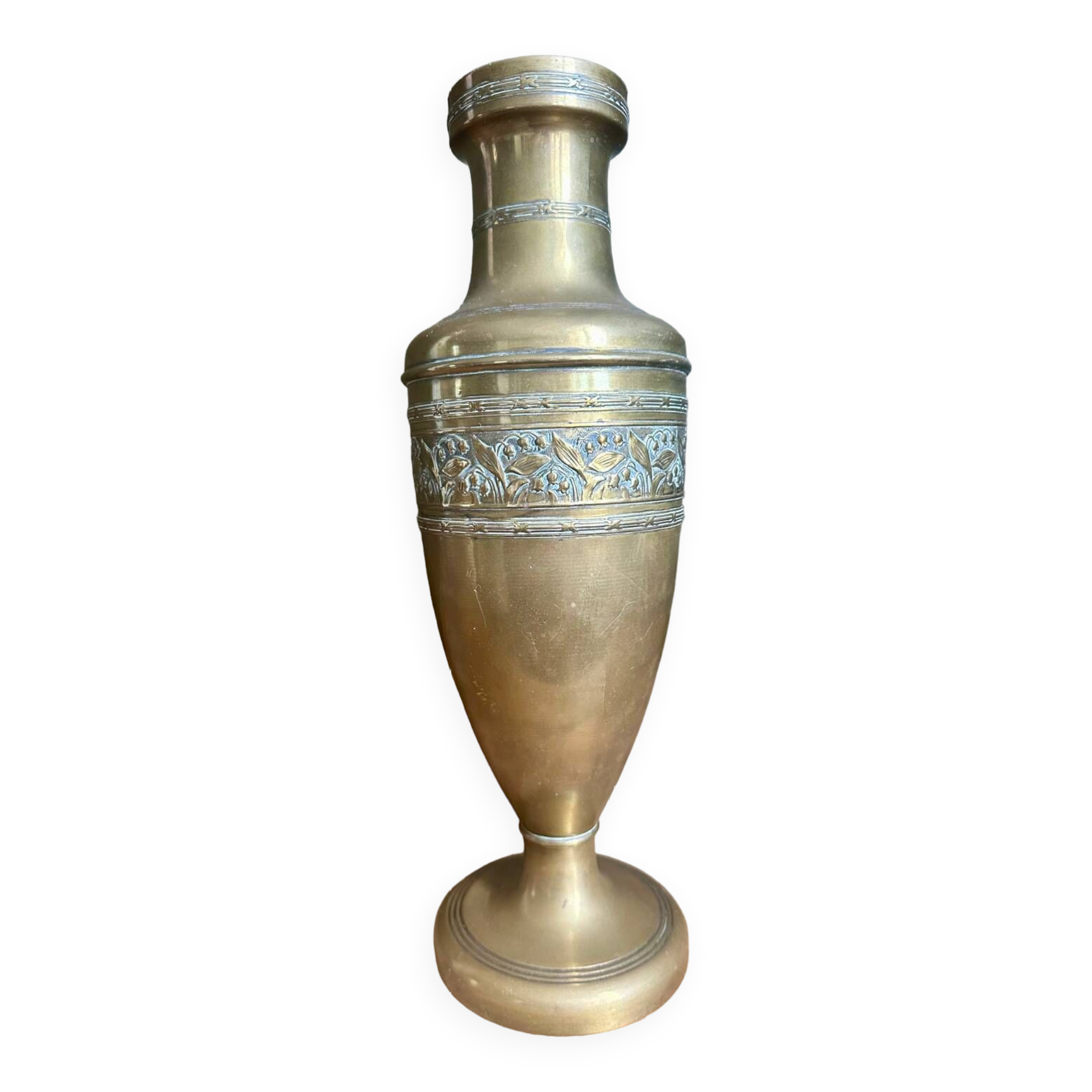 Art deco brass vase