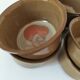 6 Denby stoneware ramekins with mushroom design - 1970s