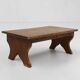 Small rustic wooden stool with curved base, France ca. 1900