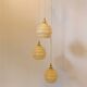 Vintage design chandelier in yellow Clichy glass