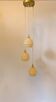 Vintage design chandelier in yellow Clichy glass