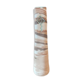 Turned stoneware vase signed with relief decoration.