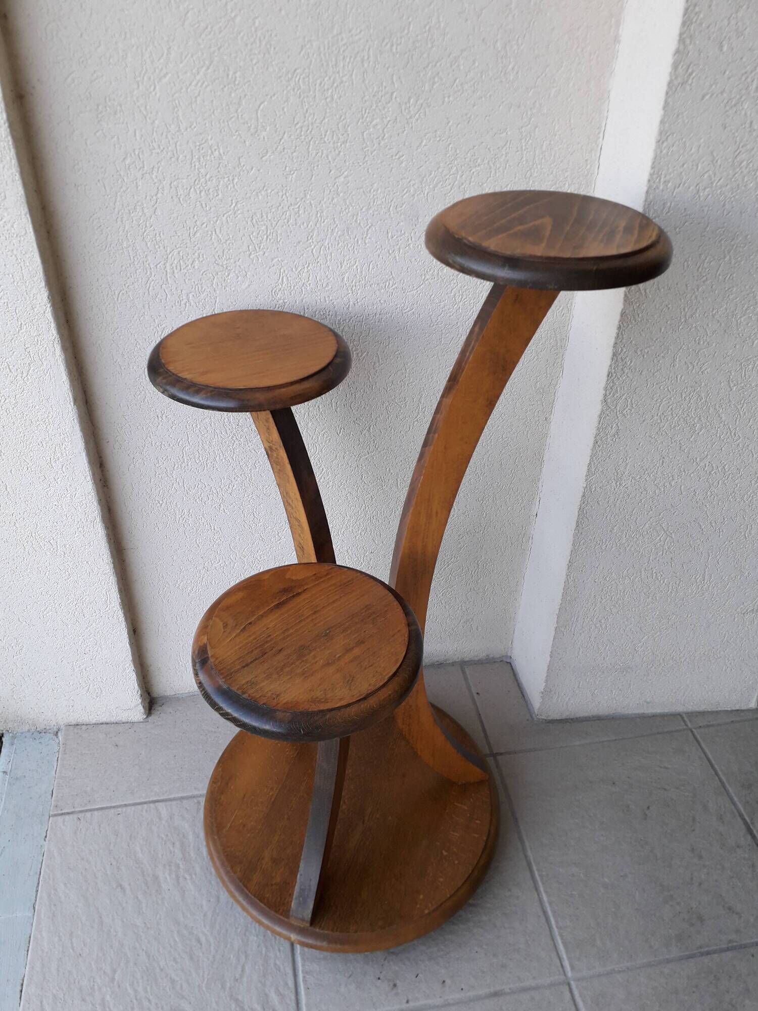Wooden plant holder
