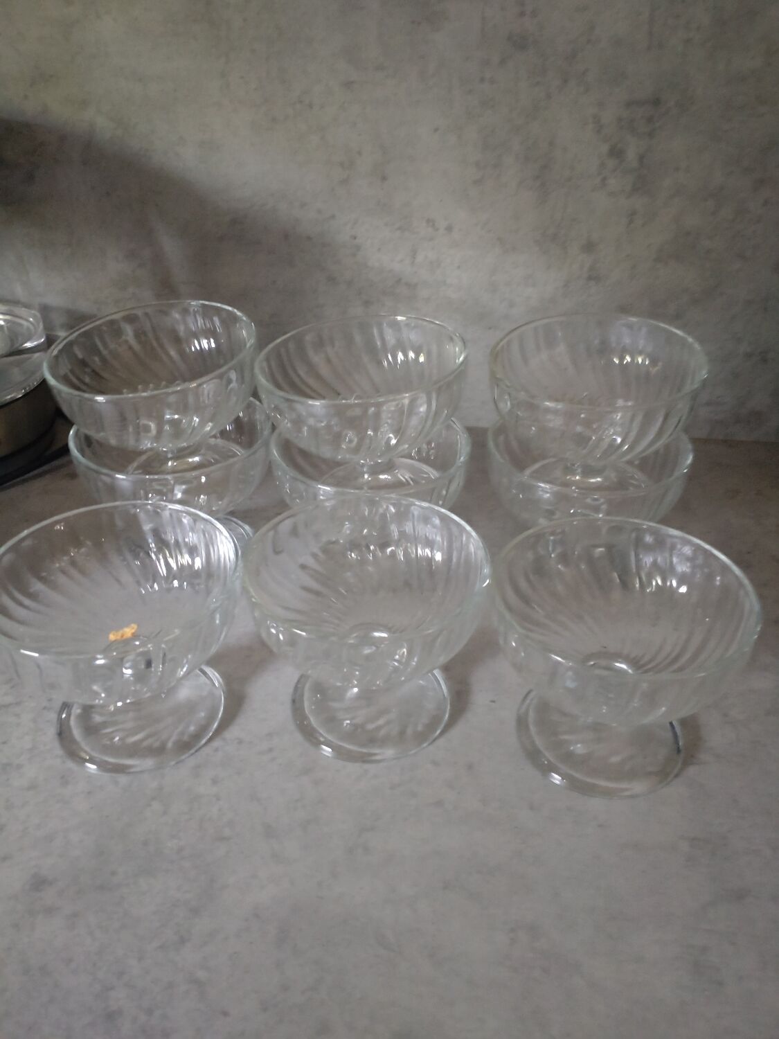 Set of 6 glass cups