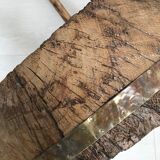 Billot primitif en bois brut