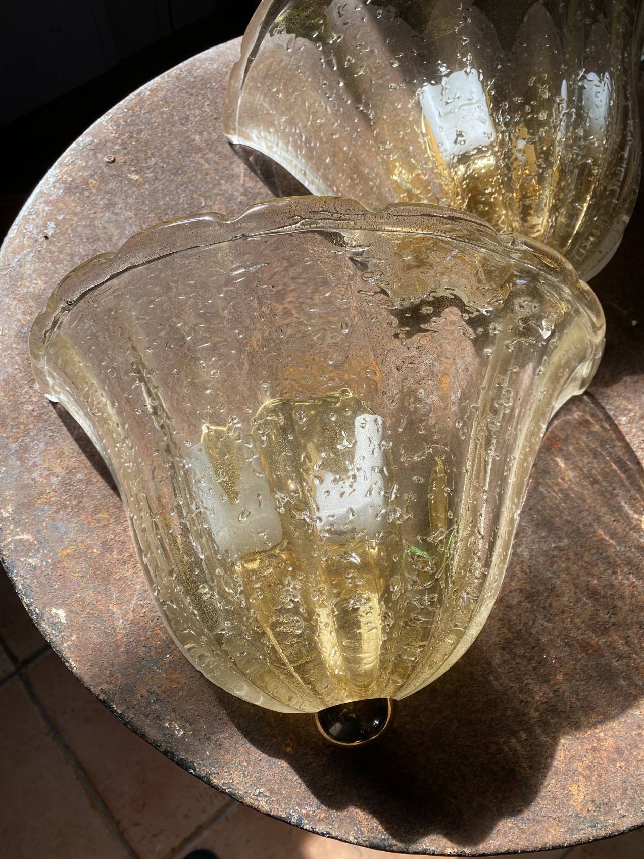 XXL pair of Murano glass wall lights – 1960s