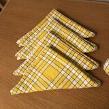 Vintage vichy tablecloth and 4 matching towels