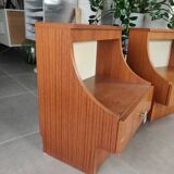 Pair of vintage teak bedside tables