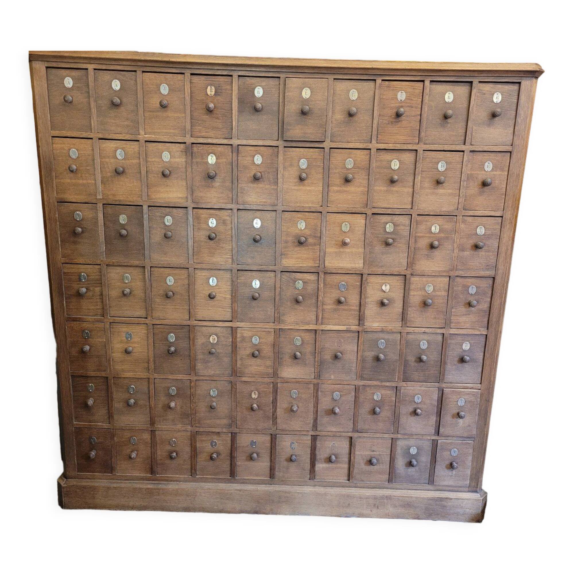 Furniture of trade 70 drawers in chene
