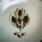 Large hollow serving plate in stoneware from the Blanot pottery.