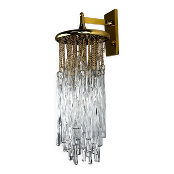 Applique murale Cascade par Venini, verre de Murano, Italie, années 1970