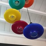 Multicolored waterfall hanging lamp