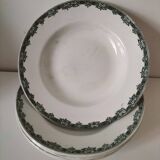 Set of 6 antique soup plates – Ironstone, circa 1900