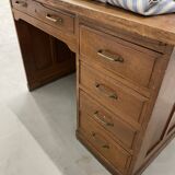 Oak and veneer counter or desk