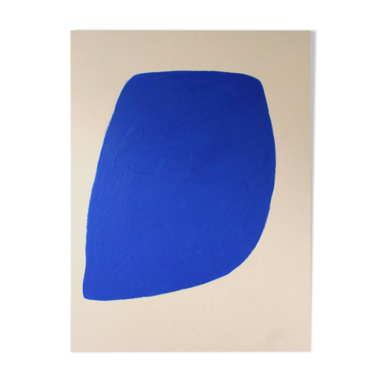 Large blue painting "Not a circle" 100x73 cm