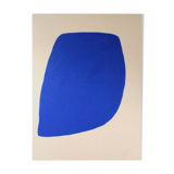 Large blue painting "Not a circle" 100x73 cm