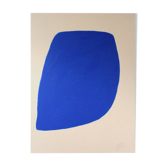 Large blue painting "Not a circle" 100x73 cm