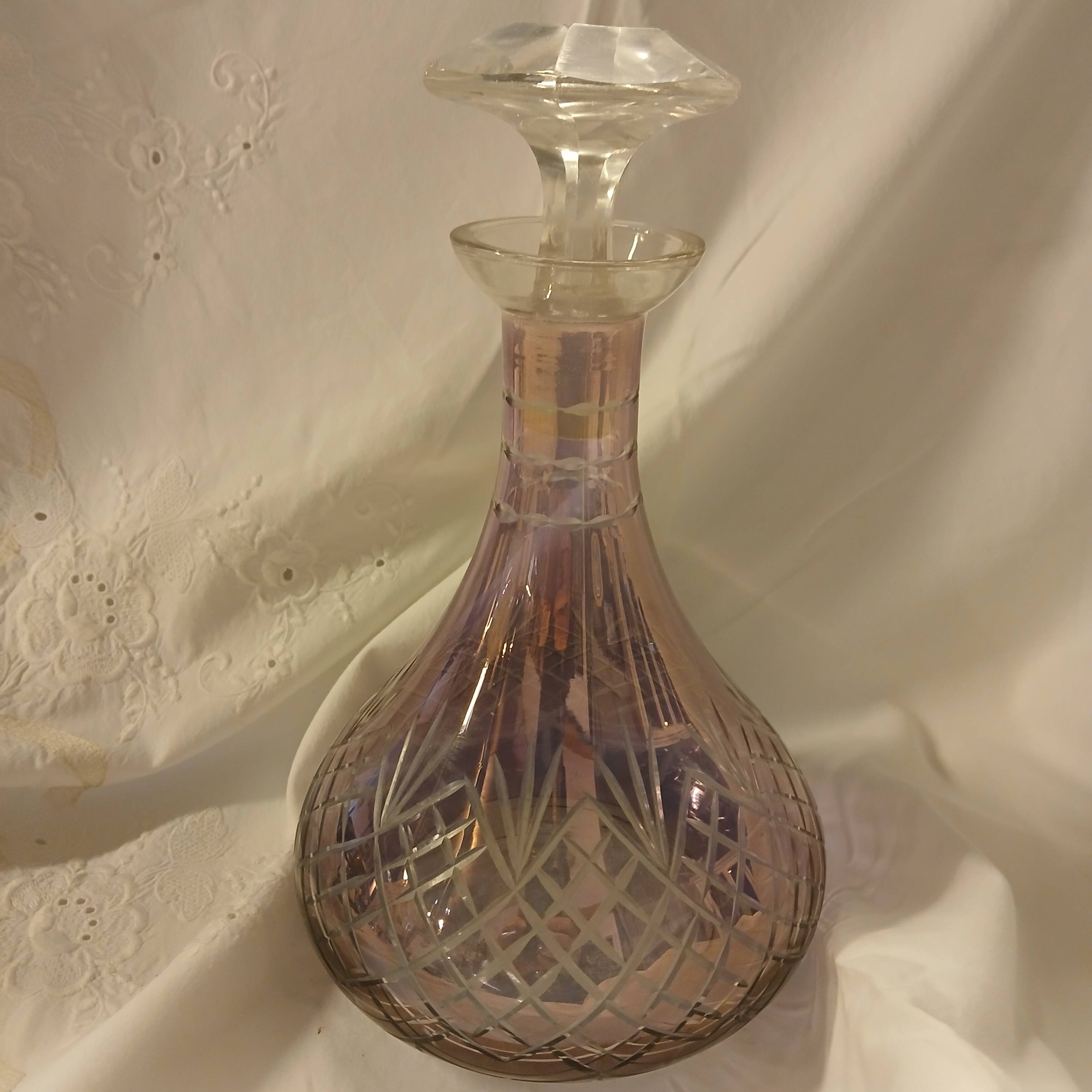 Cut glass carafe
