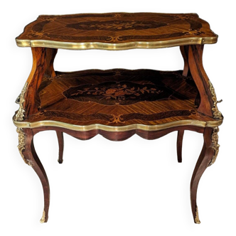 Louis XV Style Marquetry Tea Table