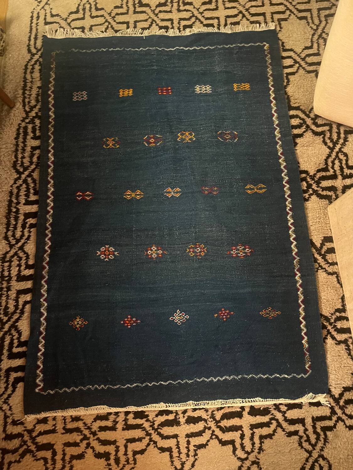 Hand-woven Moroccan rug