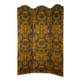 19th century fabric screen and wooden structure