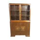 Glass art deco oak buffet