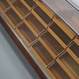 Vintage British maple & oak haberdashery cabinet or shop counter, 1930s