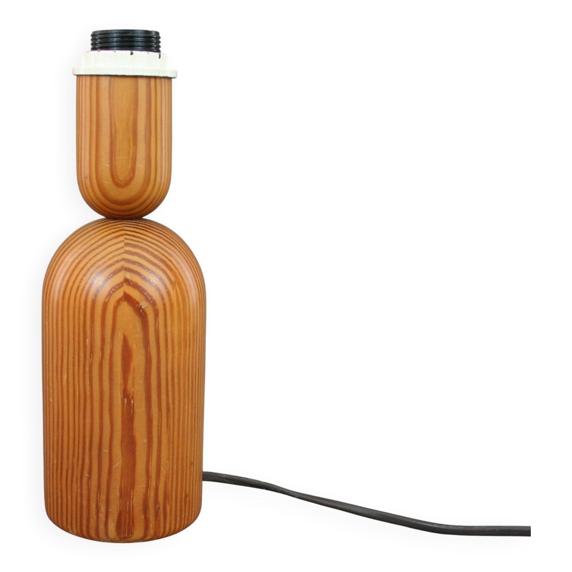 Pied de lampe Domus en bois, années 70